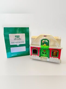 Fisher-Price Little People Holiday Cottage in Red, Green & Cream